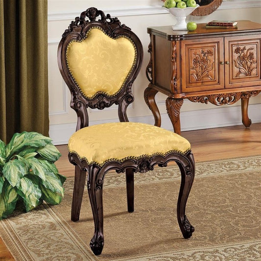 ALDO Chairs Shield Back Hand Carved Solid Mahogany Dining Accent Chairs