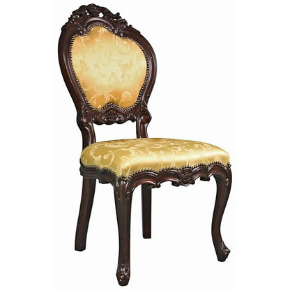 ALDO Chairs Shield Back Hand Carved Solid Mahogany Dining Accent Chairs