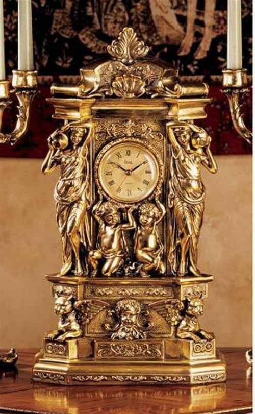 ALDO Clocks Grand Chateau Chambord Clock and Candelabra Ensemble Set