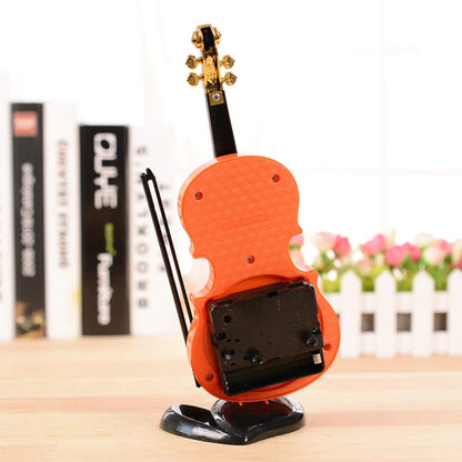 ALDO Clocks Unique Violin Quartz Desktop Alarm Clock