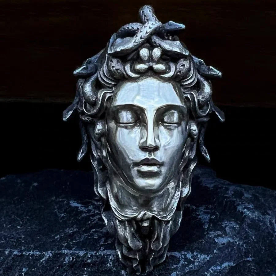 ALDO Clothing Accessories > Sunglasses Mysteries Ancient Greek Medusa Head Handcrafted 925 Sterling Silver Pendant with Chain For Protection