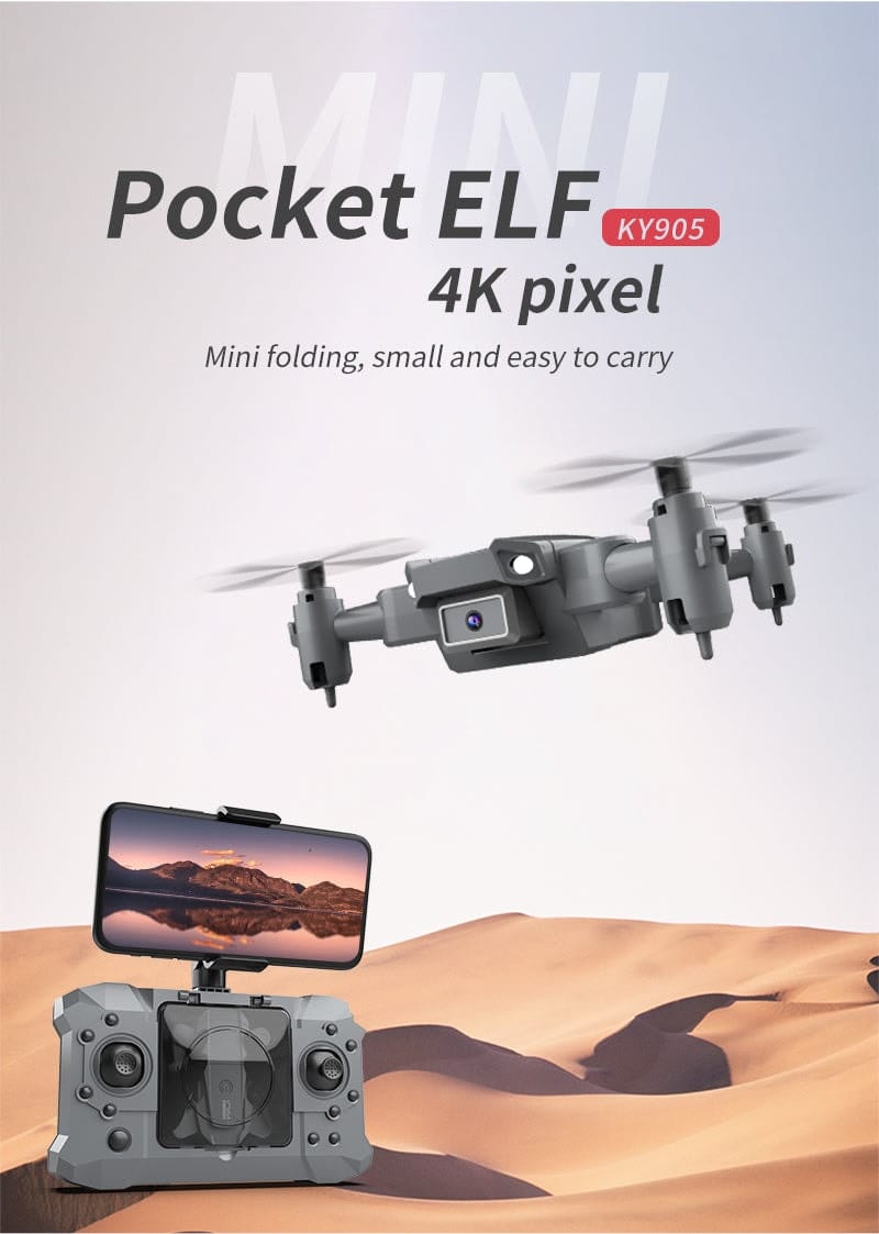 ALDO Creative Arts Collectibles Scale Model 10*10*3cm (extended) 7.5*6*3cm (folded) / NEW / ABC Quadcopter Professional Drone KY905 4K HD Camera, GPS WIFI FPV Vision Foldable RC  Aircraft