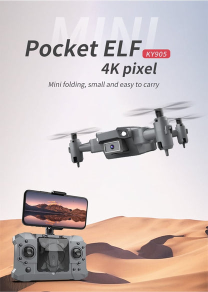 ALDO Creative Arts Collectibles Scale Model 10*10*3cm (extended) 7.5*6*3cm (folded) / NEW / ABC Quadcopter Professional Drone KY905 4K HD Camera, GPS WIFI FPV Vision Foldable RC  Aircraft