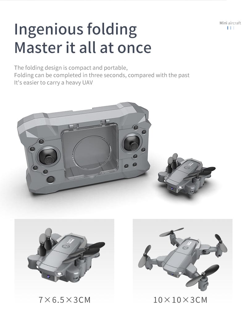 ALDO Creative Arts Collectibles Scale Model 10*10*3cm (extended) 7.5*6*3cm (folded) / NEW / ABC Quadcopter Professional Drone KY905 4K HD Camera, GPS WIFI FPV Vision Foldable RC  Aircraft