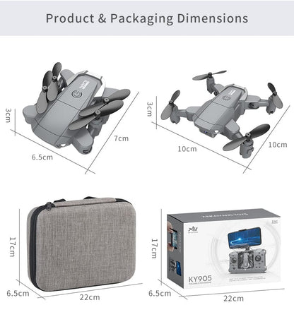 ALDO Creative Arts Collectibles Scale Model 10*10*3cm (extended) 7.5*6*3cm (folded) / NEW / ABC Quadcopter Professional Drone KY905 4K HD Camera, GPS WIFI FPV Vision Foldable RC  Aircraft
