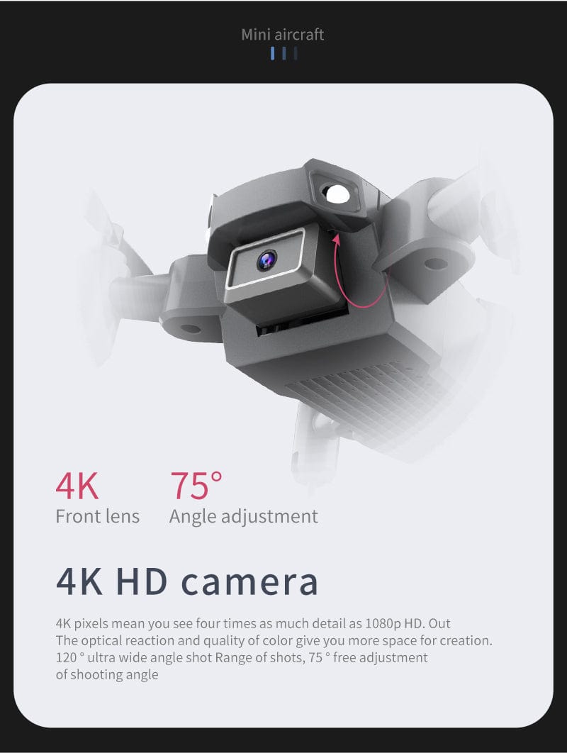 ALDO Creative Arts Collectibles Scale Model 10*10*3cm (extended) 7.5*6*3cm (folded) / NEW / ABC Quadcopter Professional Drone KY905 4K HD Camera, GPS WIFI FPV Vision Foldable RC  Aircraft