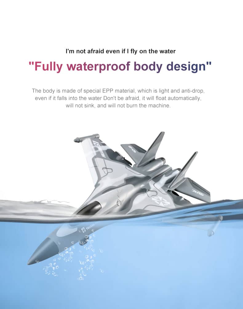 ALDO Creative Arts Collectibles Scale Model 15.5"  x  12.5."  x  5.5" inches / NEW / EPP Foam Radio Controlled Airplane  V17 Gravity Sensing Aerobatic Fighter with LED Blue Model Aircraft