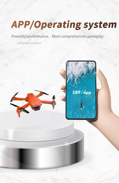 ALDO Creative Arts Collectibles Scale Model 25*20*5cm the arm is not folded/13*8*5cm (double arms folded / NEW / ABC FPV Wi-Fi S89 Pro Drone Black With 1080P 1B Professional HD Dual Camera  Aircraft Foldable Quadcopter Aircraft