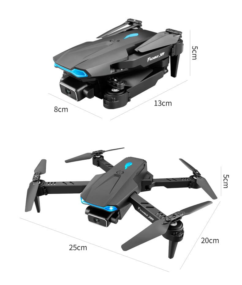 ALDO Creative Arts Collectibles Scale Model 25*20*5cm the arm is not folded/13*8*5cm (double arms folded / NEW / ABC Pro Drone Gray FPV Wi-Fi S89 With 4k1B Professional HD Dual Camera Aircraft Foldable Quadcopter Aircraft