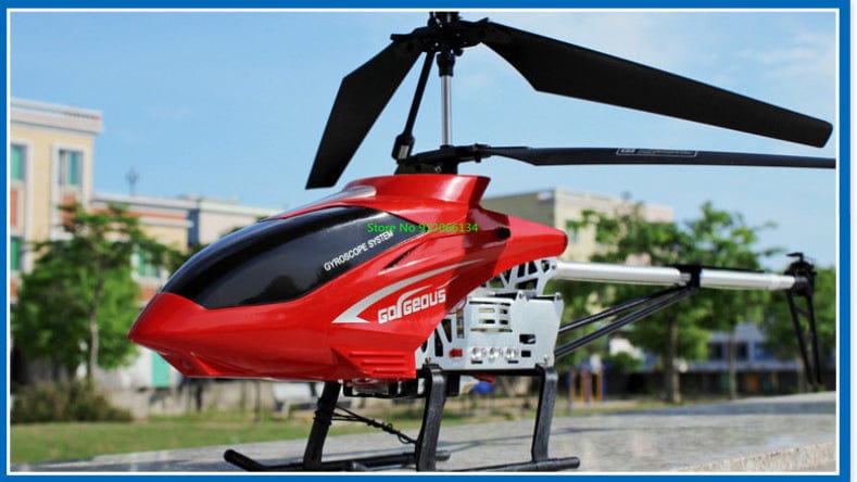 ALDO Creative Arts Collectibles Scale Model 80 cm or 31.5"  Inches Long / NEW / Allow Metal Super Large Alloy Electric Remote Control Helicopter Red Alloy Model 3.5CH GoGeose Anti-Fall Body LED Light RC Aircraft