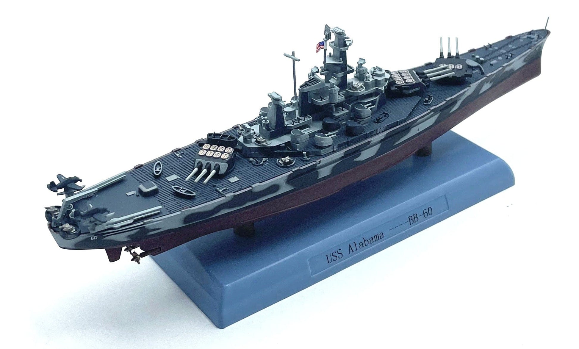 ALDO Creative Arts Collectibles Scale Model 9" long and  2" wide / NEW / Diecast metal and plastic US Navy Alabama Battleship BB-60 Desk Display WWII Ship Model Assembled