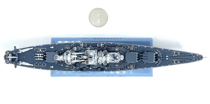 ALDO Creative Arts Collectibles Scale Model 9" long and  2" wide / NEW / Diecast metal and plastic US Navy Battleship USS North Carolina Desk Display WWII Ship Model Assembled