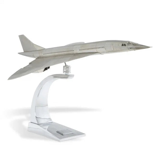 ALDO Creative Arts Collectibles Scale Model Airplane Concorde Supersonic Plane Deck Top Aluminum Model