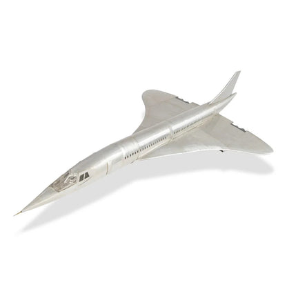 ALDO Creative Arts Collectibles Scale Model Airplane Concorde Supersonic Plane Deck Top Aluminum Model