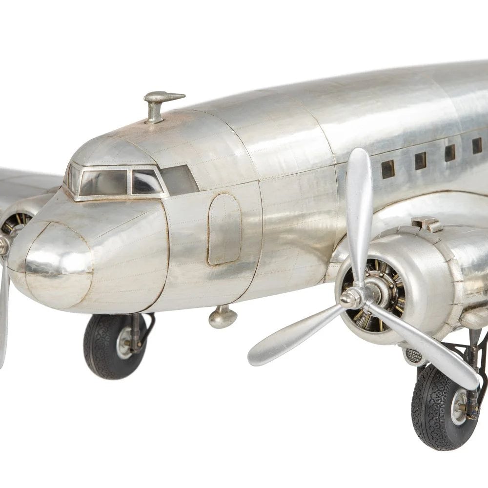 ALDO Creative Arts> Collectibles> Scale Model Airplane Dakota Douglas DC-3  Plane Deck Top Aluminum Model