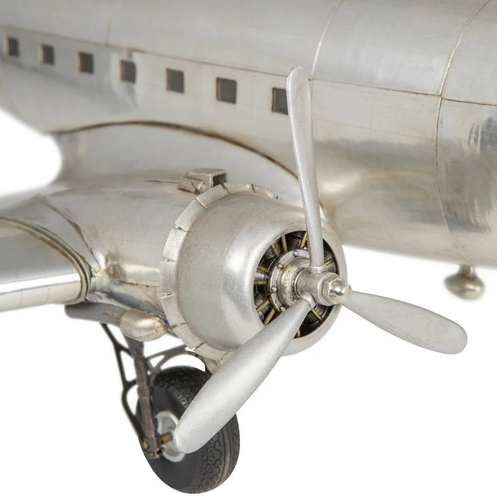 ALDO Creative Arts> Collectibles> Scale Model Airplane Dakota Douglas DC-3  Plane Deck Top Aluminum Model