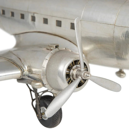 ALDO Creative Arts> Collectibles> Scale Model Airplane Dakota Douglas DC-3  Plane Deck Top Aluminum Model