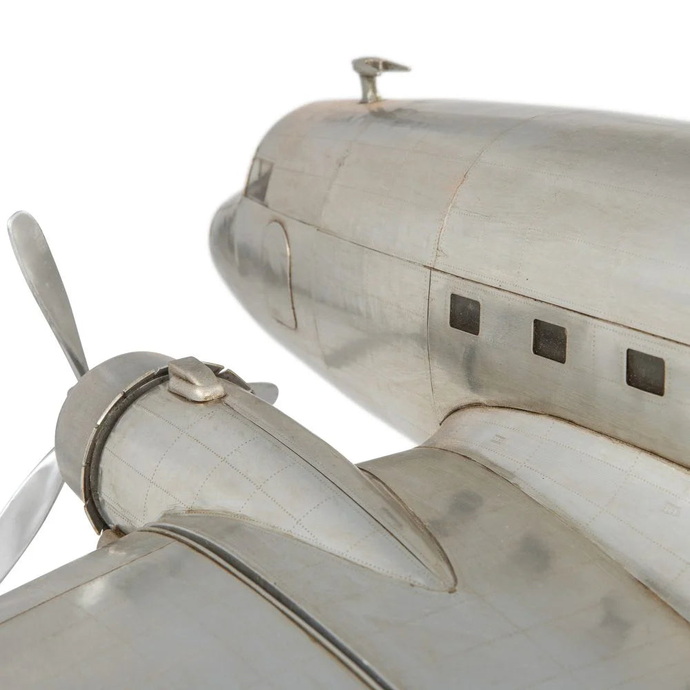 ALDO Creative Arts> Collectibles> Scale Model Airplane Dakota Douglas DC-3  Plane Deck Top Aluminum Model