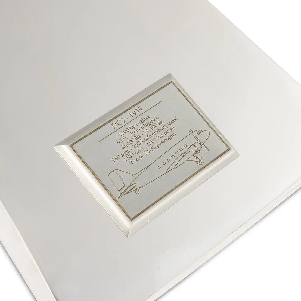ALDO Creative Arts> Collectibles> Scale Model Airplane Dakota Douglas DC-3  Plane Deck Top Aluminum Model