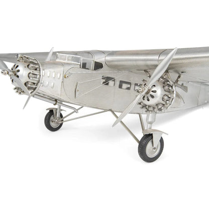 ALDO Creative Arts Collectibles Scale Model Airplane Ford Trimotor Junkers JU-52  Deck Top Aluminum Model