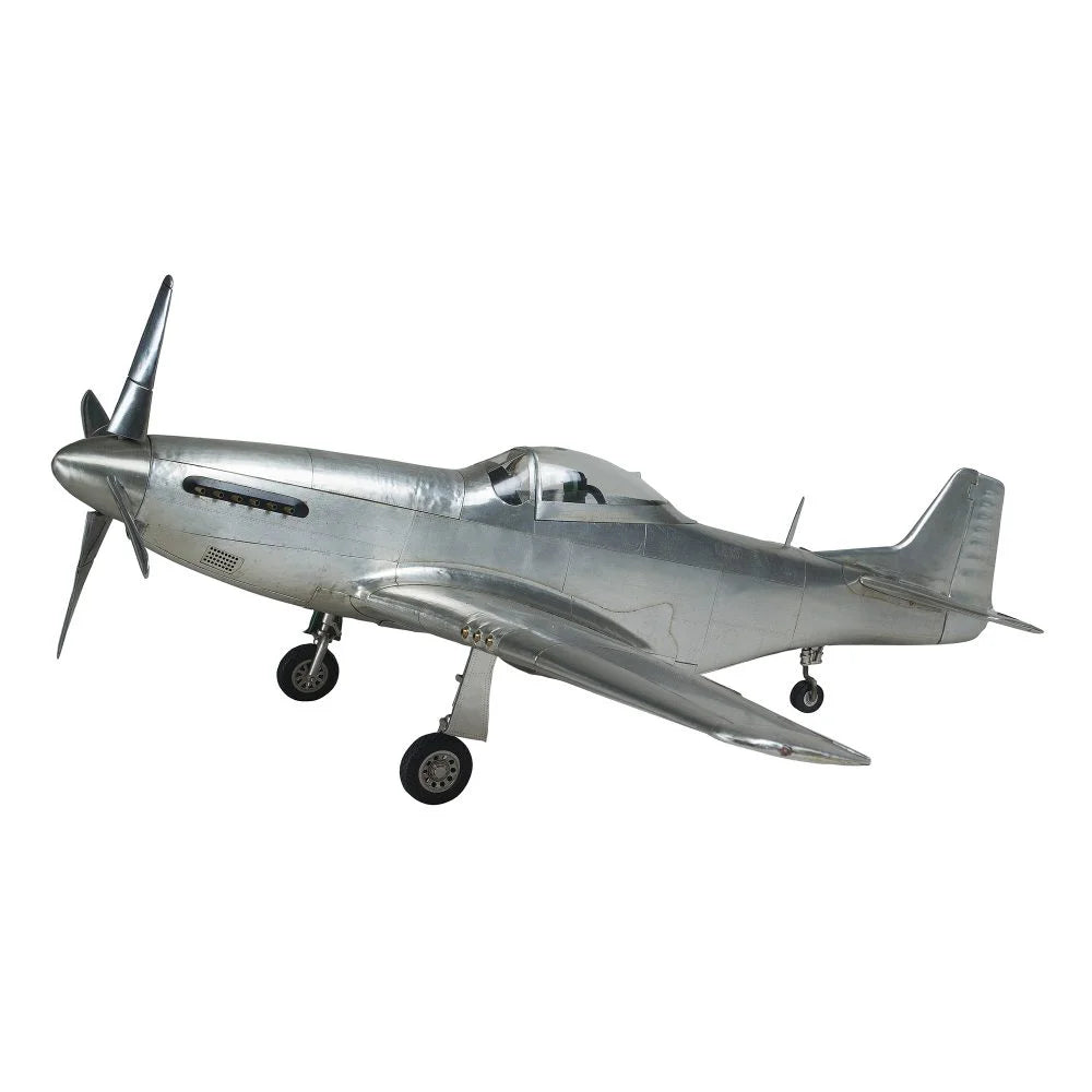 ALDO Creative Arts Collectibles Scale Model Airplane  U.S. Air Force P-51 Mustang WWII Fighter Deck Top Aluminum Model