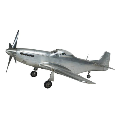 ALDO Creative Arts Collectibles Scale Model Airplane  U.S. Air Force P-51 Mustang WWII Fighter Deck Top Aluminum Model