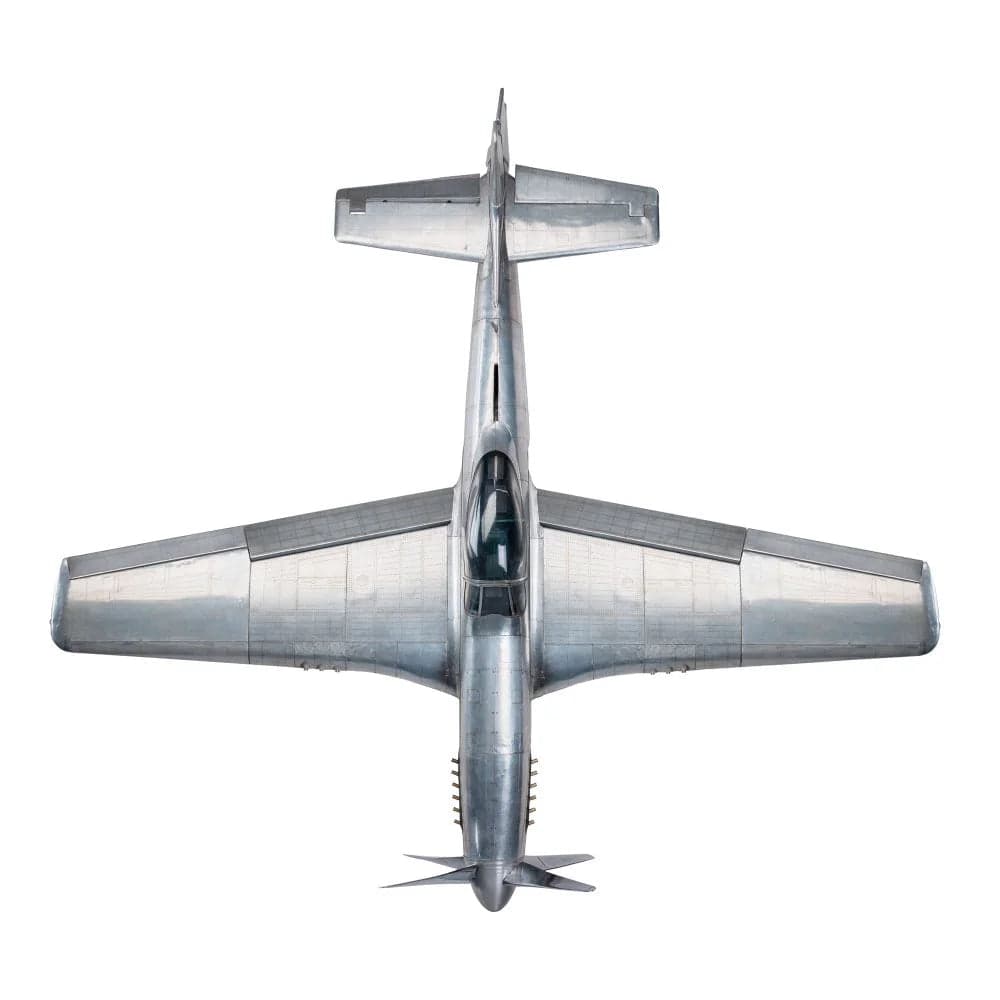 ALDO Creative Arts Collectibles Scale Model Airplane  U.S. Air Force P-51 Mustang WWII Fighter Deck Top Aluminum Model