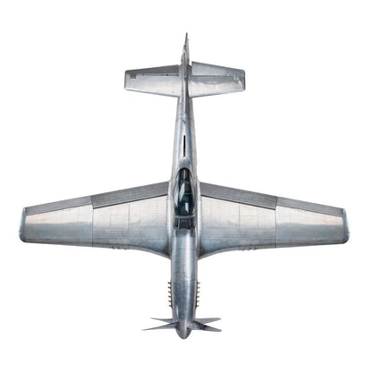 ALDO Creative Arts Collectibles Scale Model Airplane  U.S. Air Force P-51 Mustang WWII Fighter Deck Top Aluminum Model
