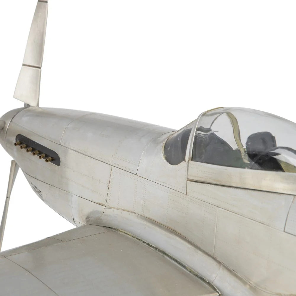 ALDO Creative Arts Collectibles Scale Model Airplane  U.S. Air Force P-51 Mustang WWII Fighter Deck Top Aluminum Model