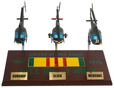 ALDO Creative Arts Collectibles Scale Model All UH-1 Huey Helicopter Collection Service in Combat Operations During the Vietnam War