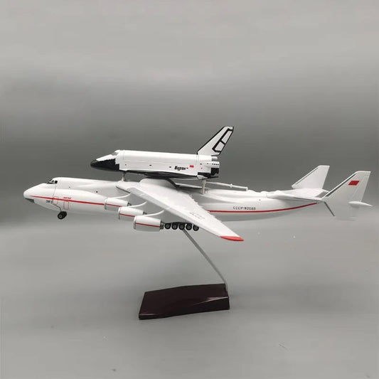 ALDO Creative Arts Collectibles Scale Model Antonov AN-225 AN225 Mriya Airplane with Space Shuttle Blizzard Transport Aircraft