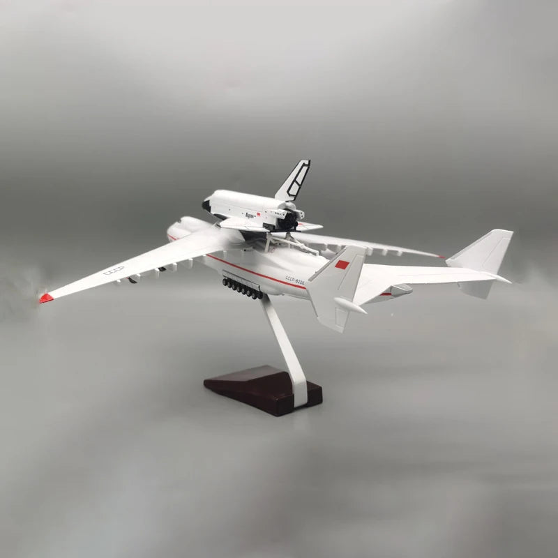 ALDO Creative Arts Collectibles Scale Model Antonov AN-225 AN225 Mriya Airplane with Space Shuttle Blizzard Transport Aircraft