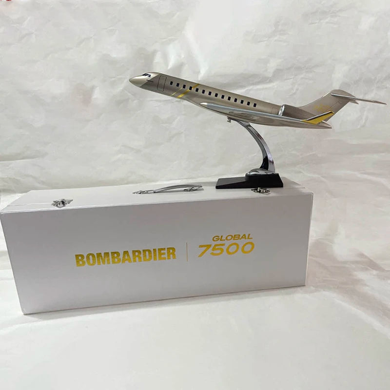 ALDO Creative Arts Collectibles Scale Model Bombardier Global 7500 Diecast  Aircraft Airplane Model