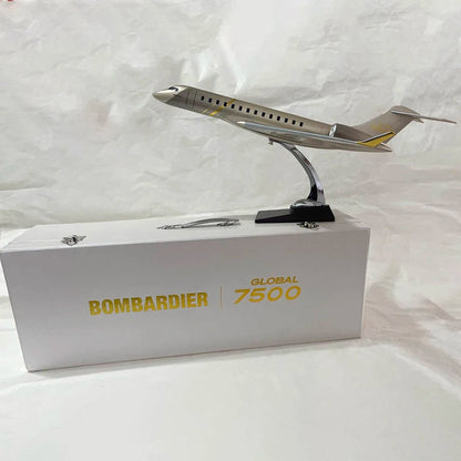 ALDO Creative Arts Collectibles Scale Model Bombardier Global 7500 Diecast  Aircraft Airplane Model