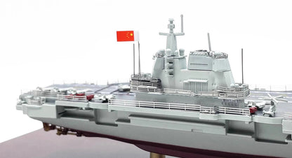 ALDO Creative Arts Collectibles Scale Model China Navy  Shandong Aircraft Carrier Warship Alloy Model Assembled With Display Case