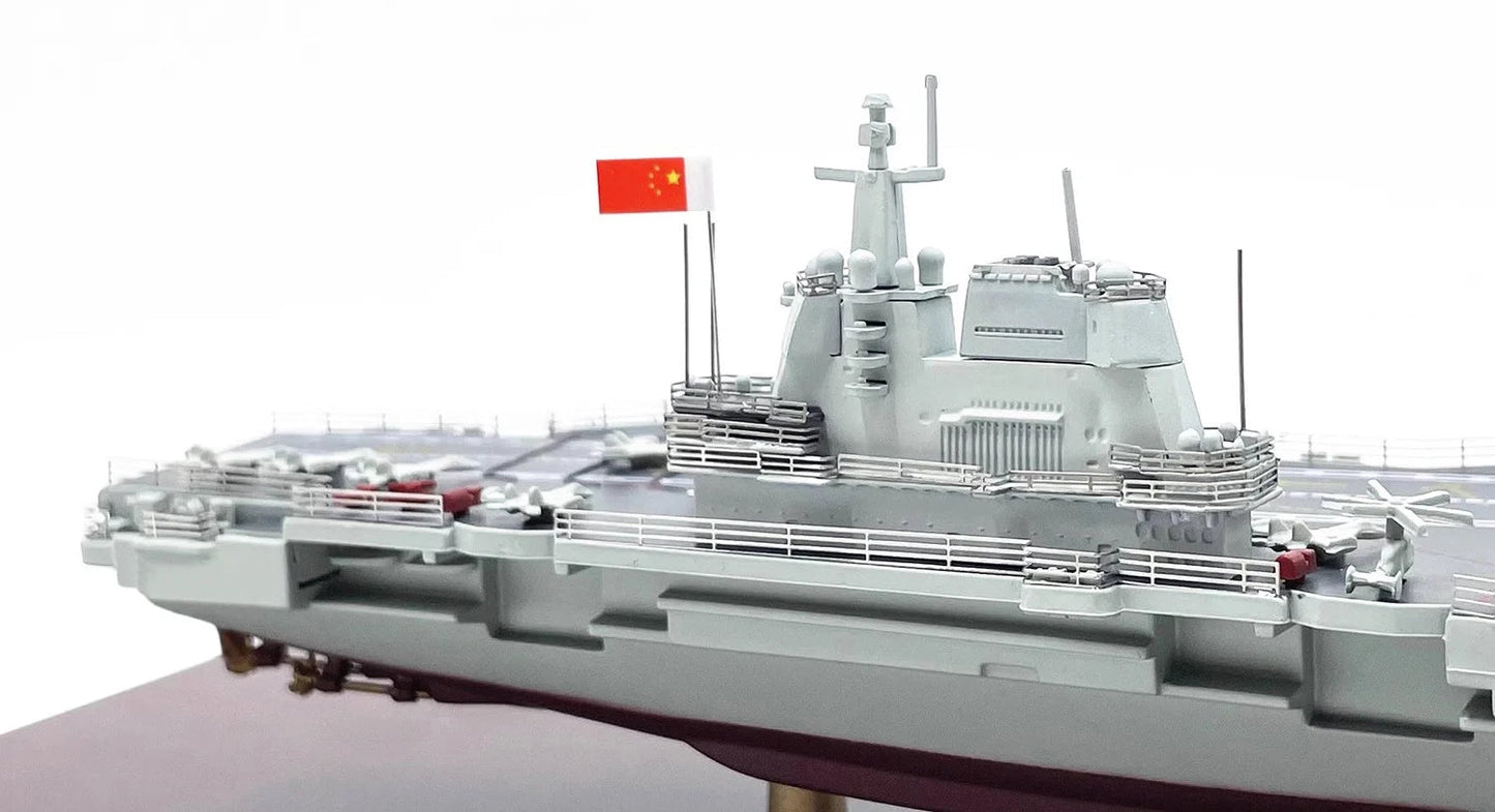 ALDO Creative Arts Collectibles Scale Model China Navy  Shandong Aircraft Carrier Warship Alloy Model Assembled With Display Case