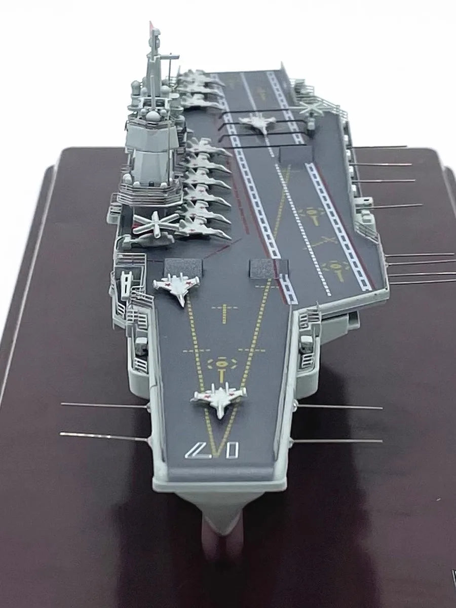 ALDO Creative Arts Collectibles Scale Model China Navy  Shandong Aircraft Carrier Warship Alloy Model Assembled With Display Case