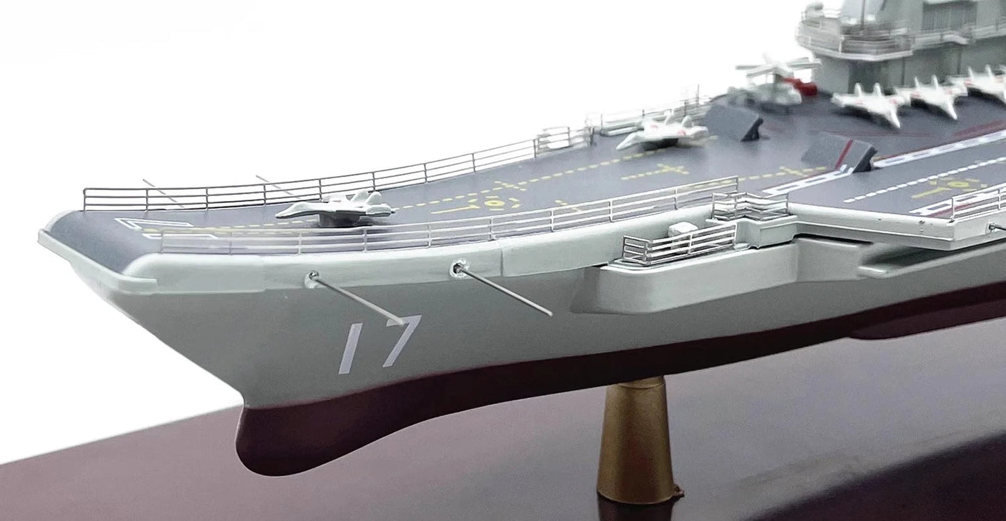 ALDO Creative Arts Collectibles Scale Model China Navy  Shandong Aircraft Carrier Warship Alloy Model Assembled With Display Case