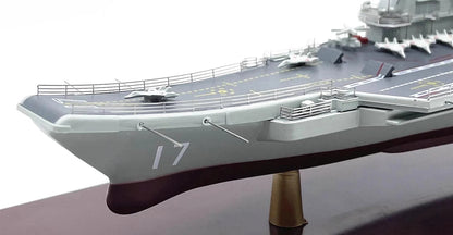 ALDO Creative Arts Collectibles Scale Model China Navy  Shandong Aircraft Carrier Warship Alloy Model Assembled With Display Case