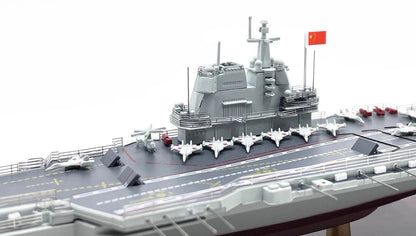 ALDO Creative Arts Collectibles Scale Model China Navy  Shandong Aircraft Carrier Warship Alloy Model Assembled With Display Case