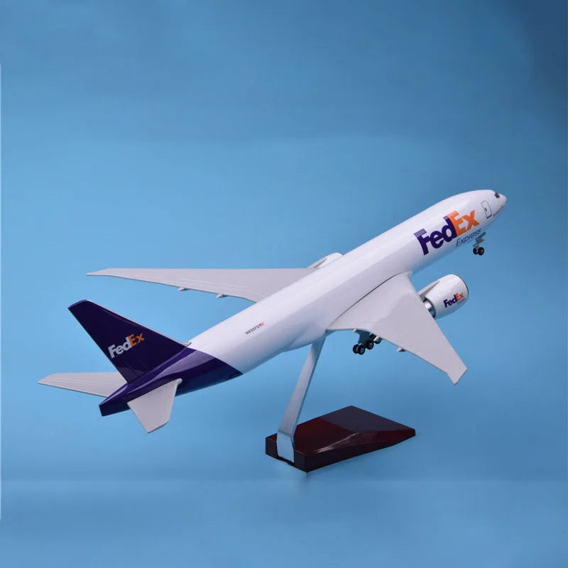ALDO Creative Arts Collectibles Scale Model FedEx Boeing 777 B777 Cargo Airlines Diecast Model Aircraft With Landing Gears