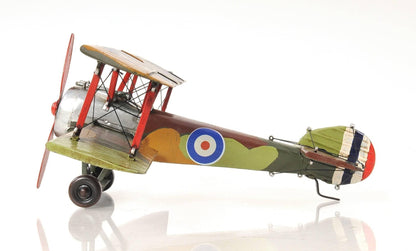 ALDO Creative Arts >Collectibles> Scale Model L: 10.25 W: 14 H: 6.5 Inches / NEW / Iron Airplane British First World War Single Seat Biplane  Metal Model