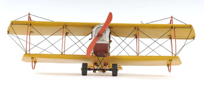 ALDO Creative Arts >Collectibles> Scale Model L: 11 W: 13.25 H: 4 Inches / NEW / Iron Airplane Yellow Curtiss JN-4 Jenny  Biplane Deck Top Metal Model