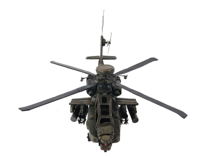 ALDO Creative Arts Collectibles Scale Model L: 18 W: 17 H: 9 Inches / NEW / Iron Boeing AH-64 Apache US Army’s Primary Attack helicopter Deck Top Metal Model