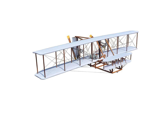 ALDO Creative Arts Collectibles Scale Model L: 24.5 W: 47.5 H: 10.25 Inches / NEW / Wood and Fabric Airplane 1903 Wright Brother Flyer Deck Top Medium  Model Aircraft