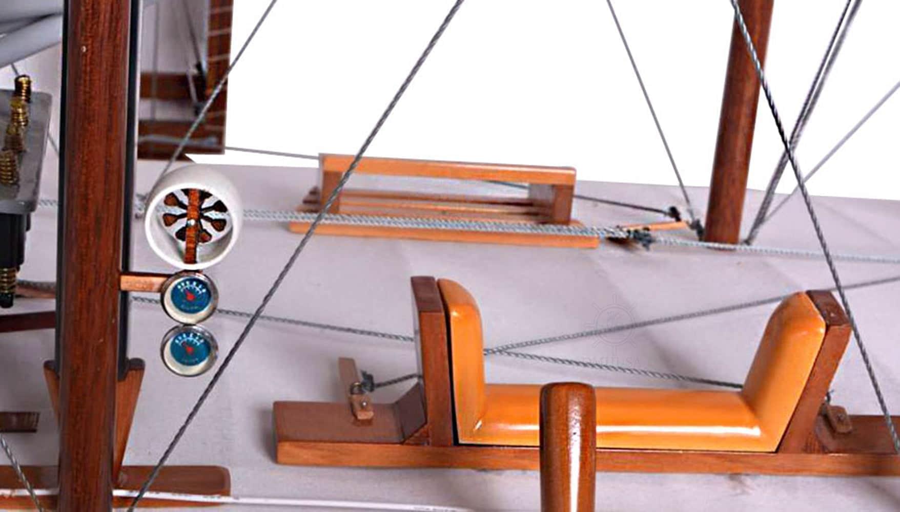 ALDO Creative Arts Collectibles Scale Model L: 24.5 W: 47.5 H: 10.25 Inches / NEW / Wood and Fabric Airplane 1903 Wright Brother Flyer Deck Top Medium  Model Aircraft