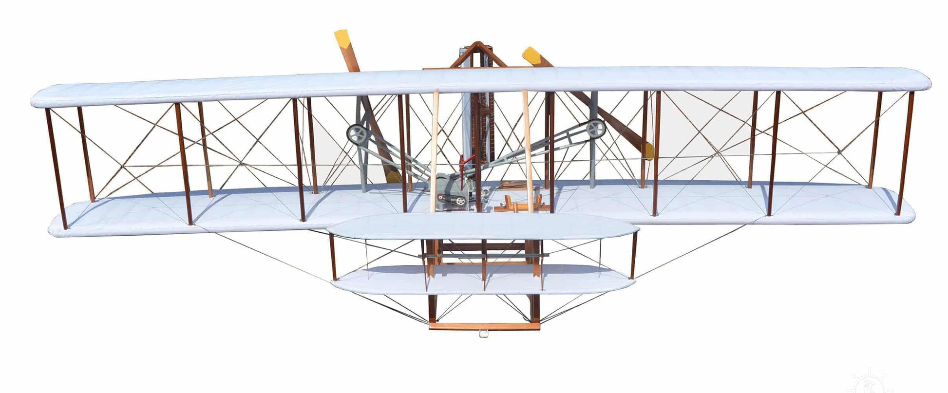ALDO Creative Arts Collectibles Scale Model L: 24.5 W: 47.5 H: 10.25 Inches / NEW / Wood and Fabric Airplane 1903 Wright Brother Flyer Deck Top Medium  Model Aircraft