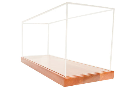 ALDO Creative Arts Collectibles Scale Model L: 27.75 W: 11.375 H: 13.25 Inches / NEW / Plexiglass Display Case Midsize  Plexiglass Panels Table Top Cabinet with Wood Base for  Speed Boat Models