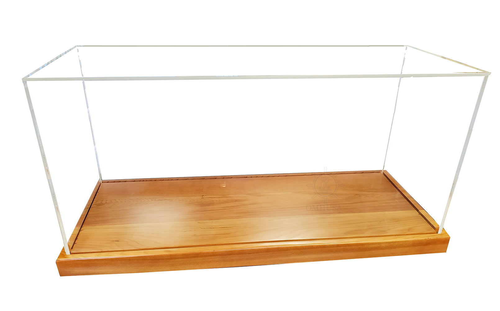 ALDO Creative Arts Collectibles Scale Model L: 27.75 W: 11.375 H: 13.25 Inches / NEW / Plexiglass Display Case Midsize  Plexiglass Panels Table Top Cabinet with Wood Base for  Speed Boat Models