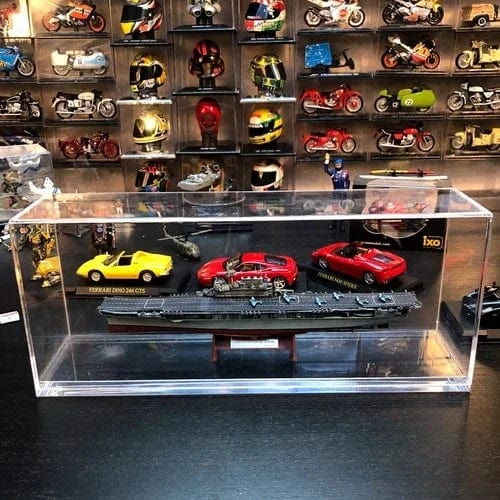 ALDO Creative Arts Collectibles Scale Model length: 50cm/width: 11.5cm/height: 12cm US  Navy  Nuclear Power Aircraft Carrier Enterprise CV-65  Desk Display Military Ship Alloy Model with Display Case Cabinet